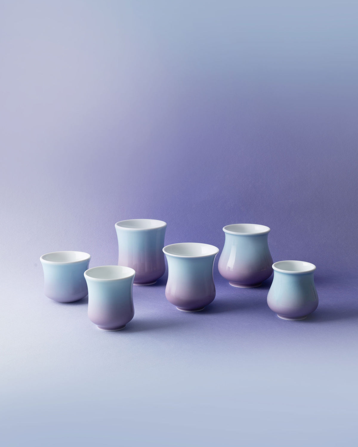 CCCLAY Amethyst Aurora 1.0 Blue Violet coffee cups