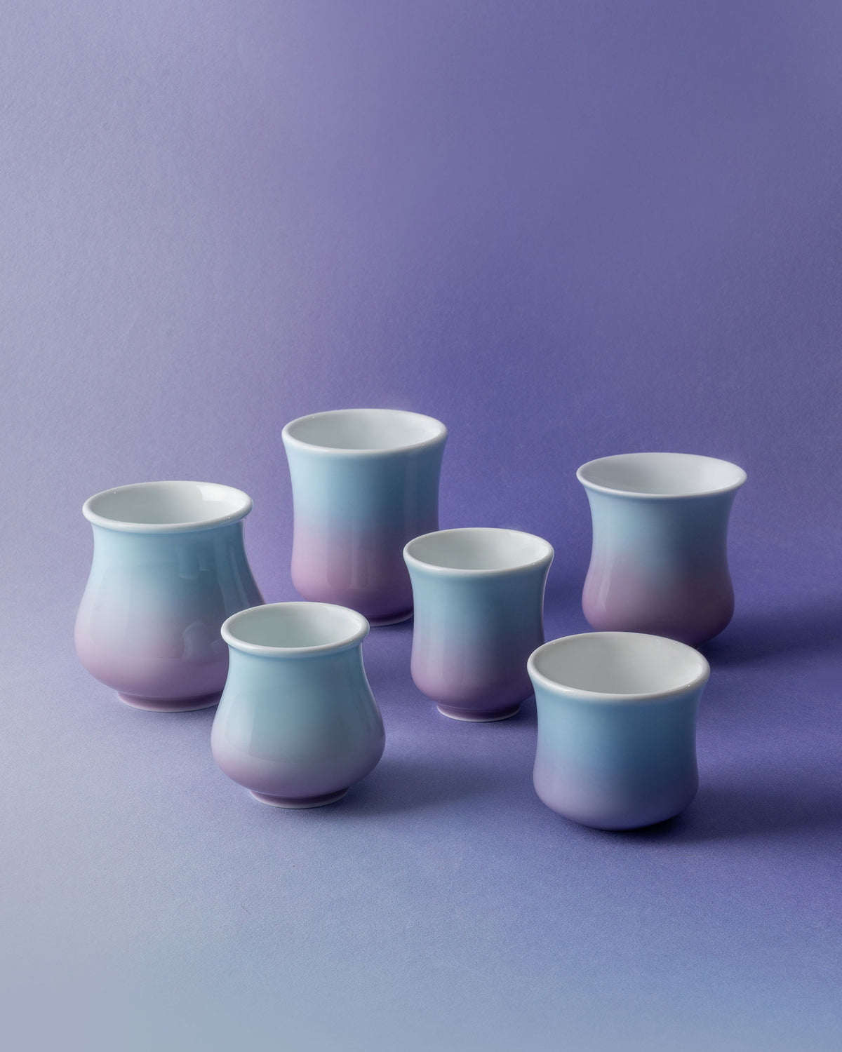 CCCLAY Amethyst Aurora 1.0 Blue Violet coffee cups