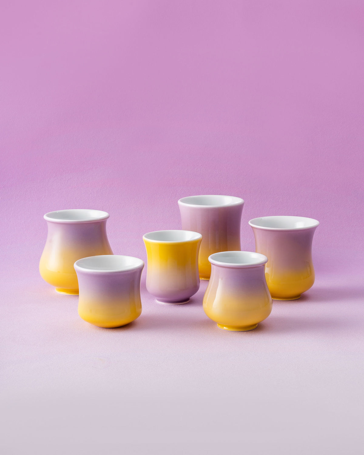 CCCLAY Amethyst Aurora 1.0 Golden Violet coffee cups
