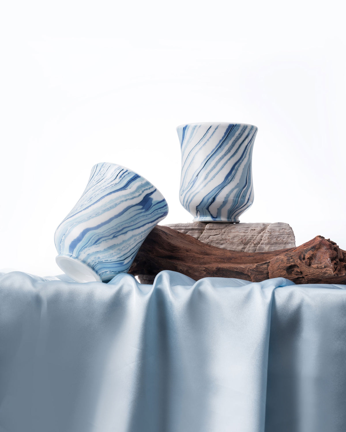 CCCLAY Drifting Sea Marbled Glaze – Medium Sensory Coffee Cup