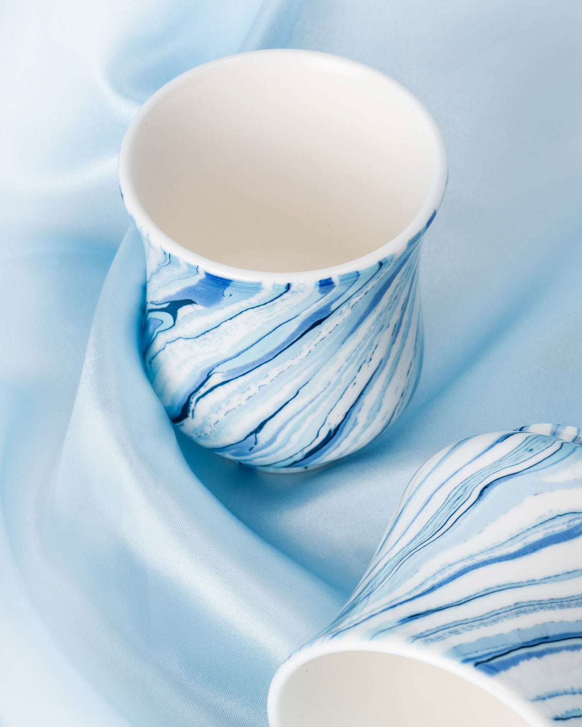 CCCLAY Drifting Sea Marbled Glaze – Medium Sensory Coffee Cup