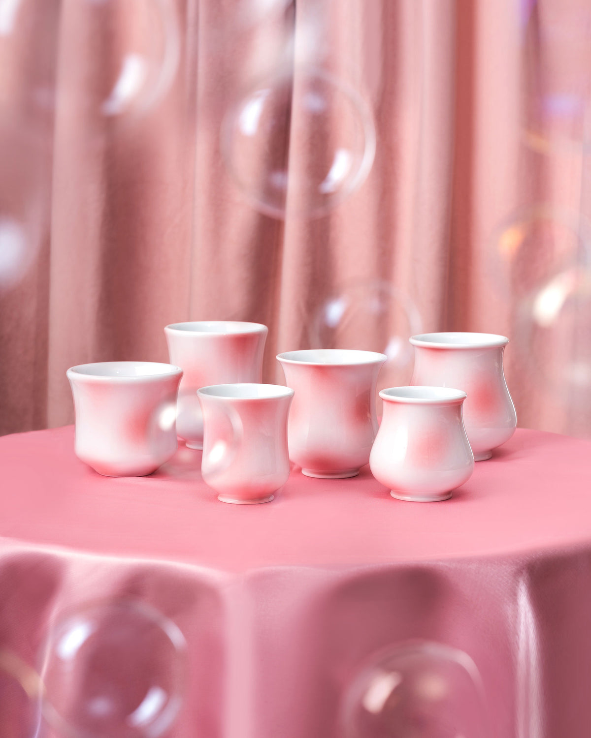 CCCLAY Millennial Pink Dots coffee cups