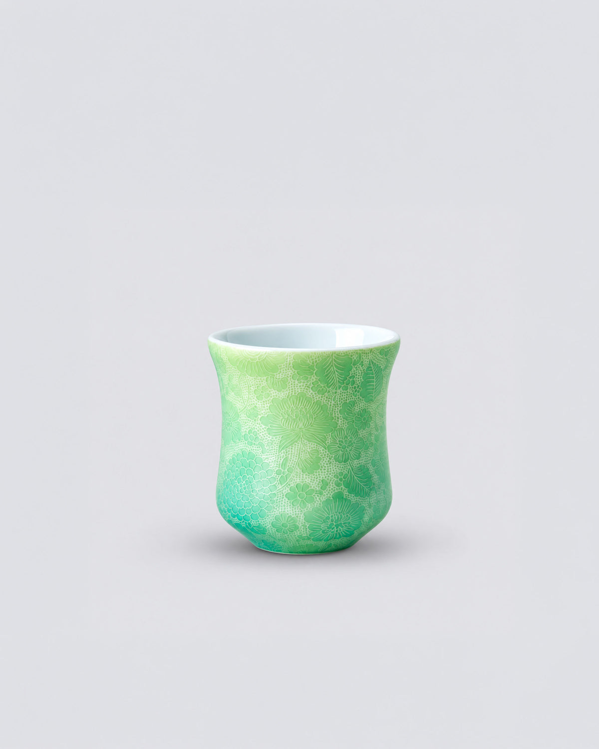 CCCLAY Mint Lace Hand-Carved – Medium Sensory Coffee Cup