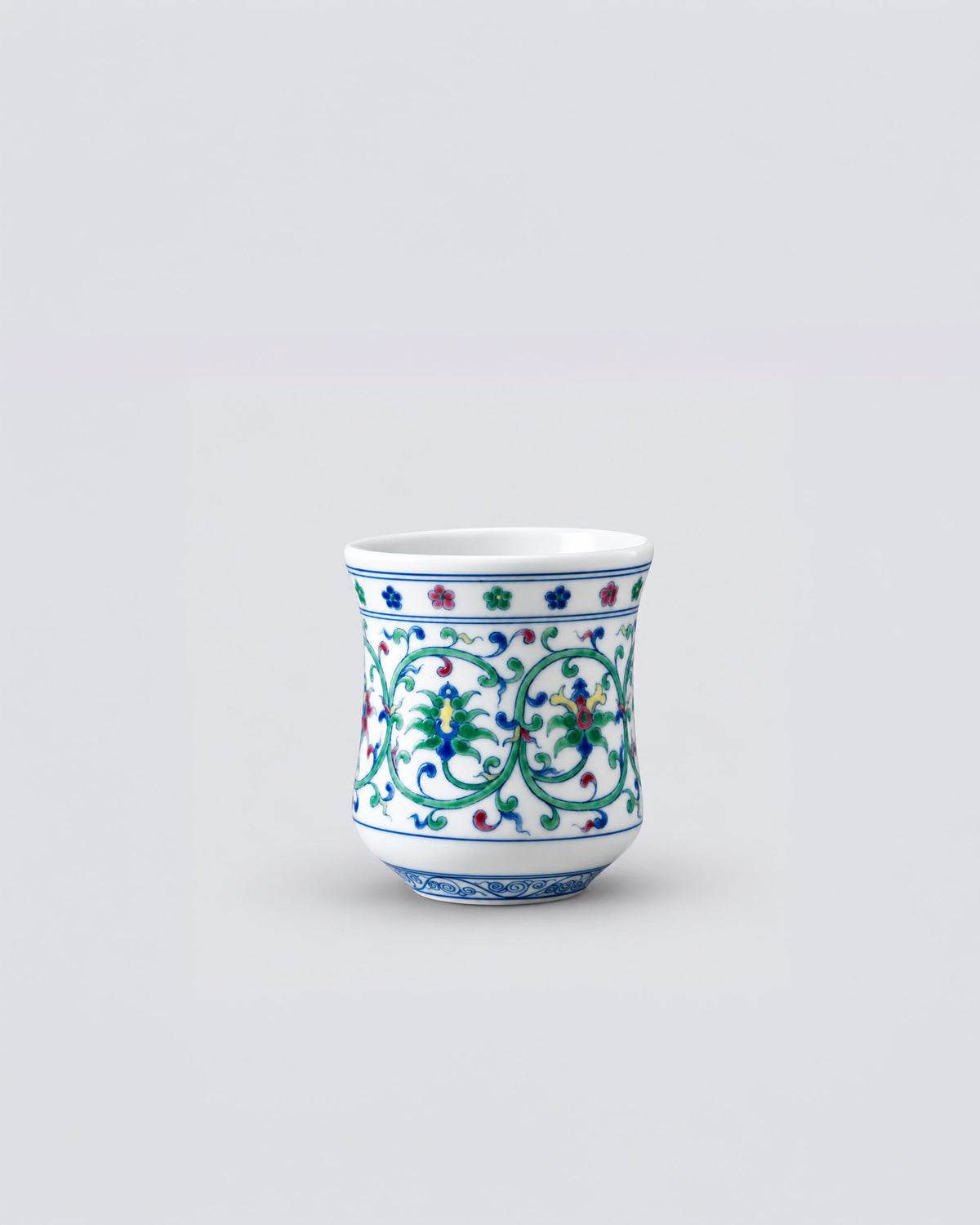 CCCLAY Spring Lotus Hand-Painted Qinghua – Medium Sensory Coffee Cup