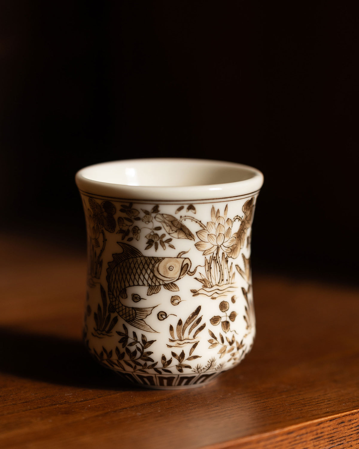 CCCLAY Yuan-Inspired Brown-Toned Qinghua – Medium Sensory Coffee Cup