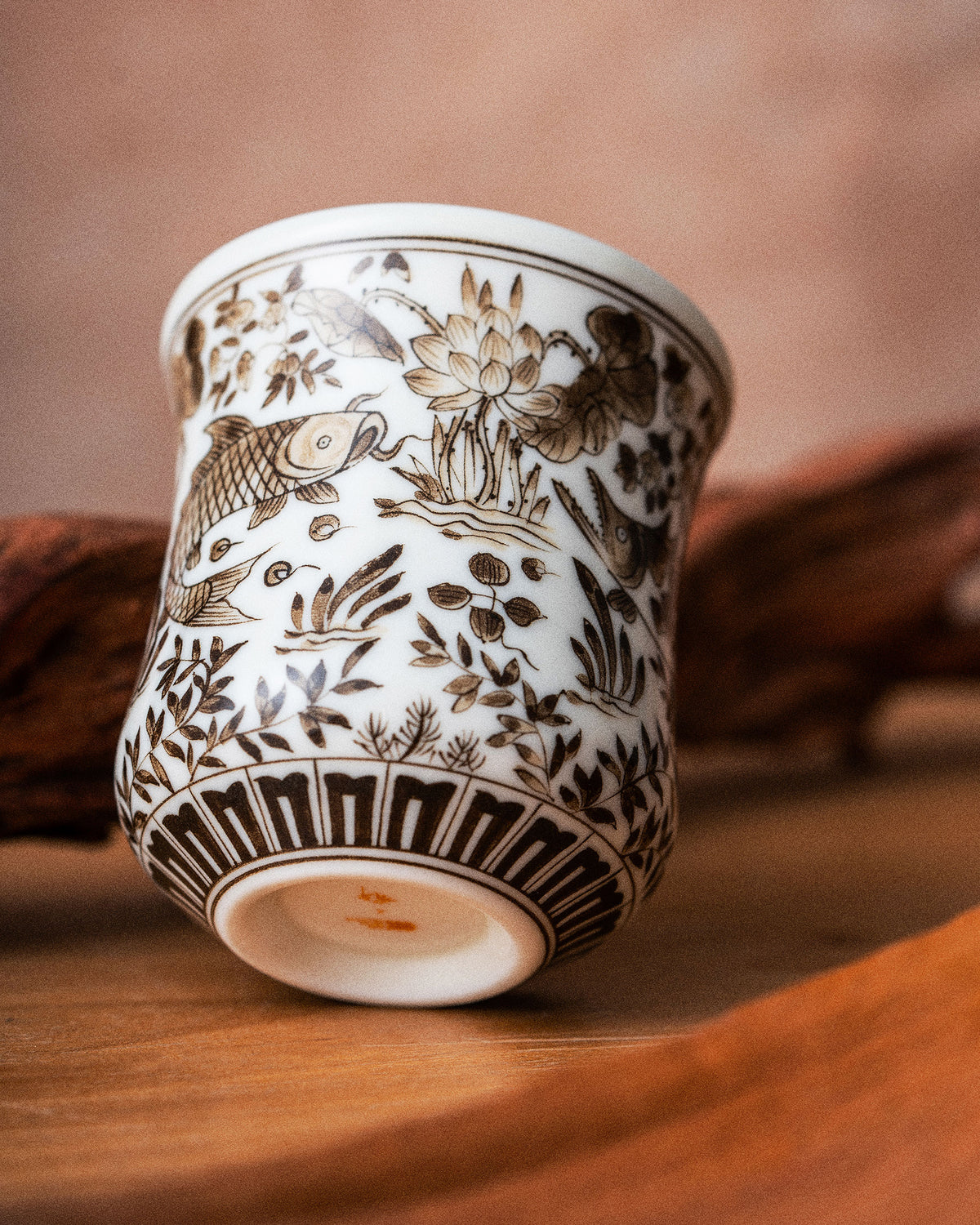 CCCLAY Yuan-Inspired Brown-Toned Qinghua – Medium Sensory Coffee Cup