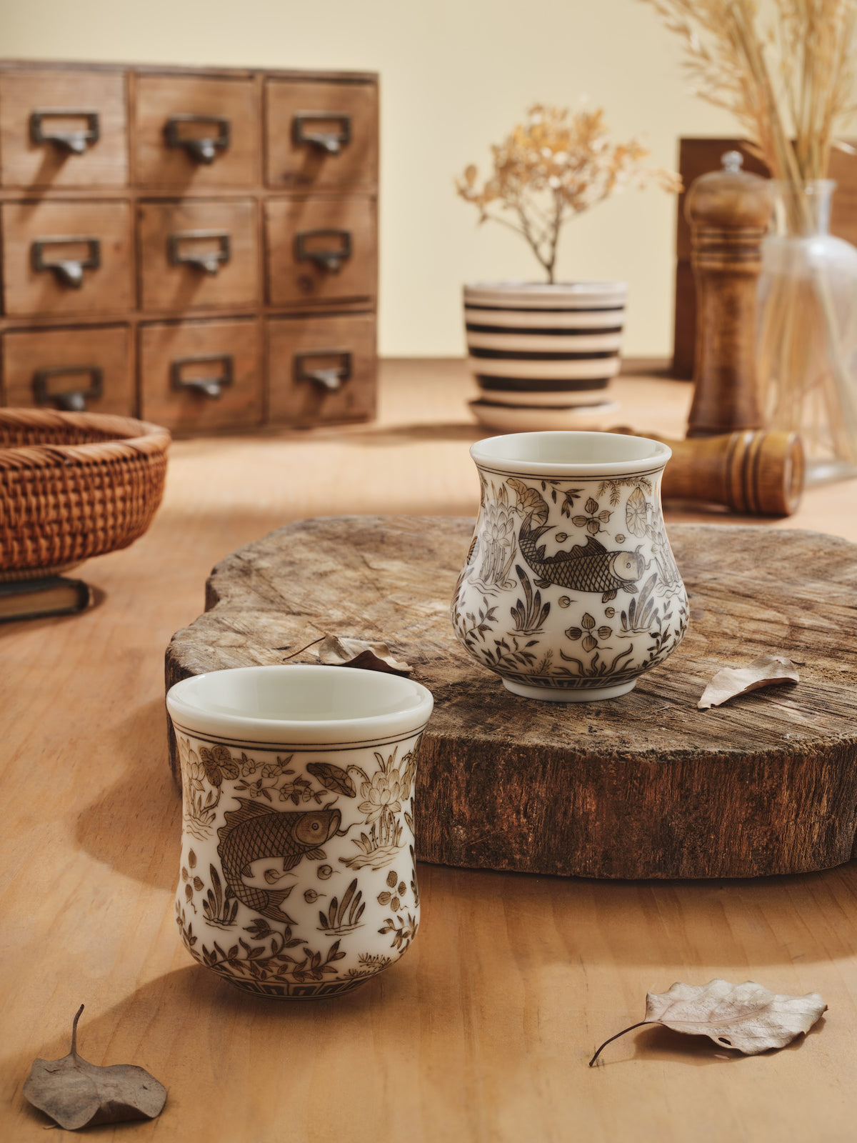 CCCLAY's design, Fish and waterweed, Coffee Cup