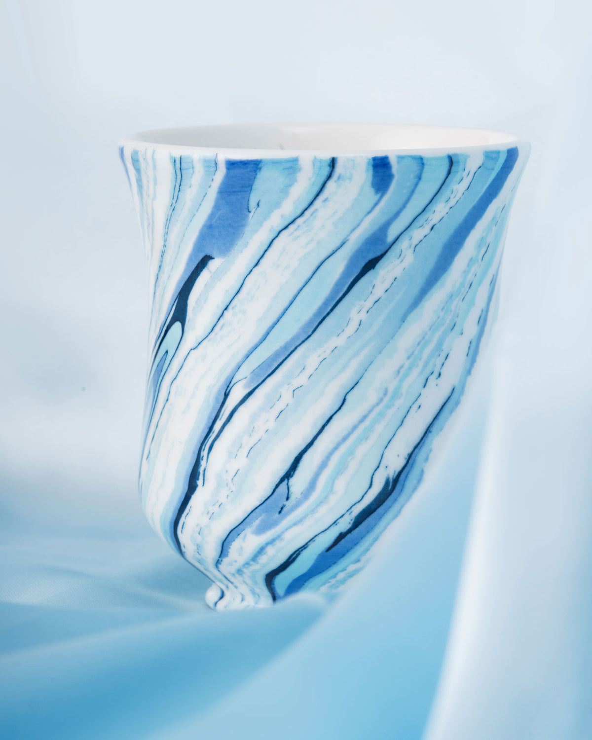 CCCLAY Drifting Sea Marbled Glaze – Medium Sensory Coffee Cup