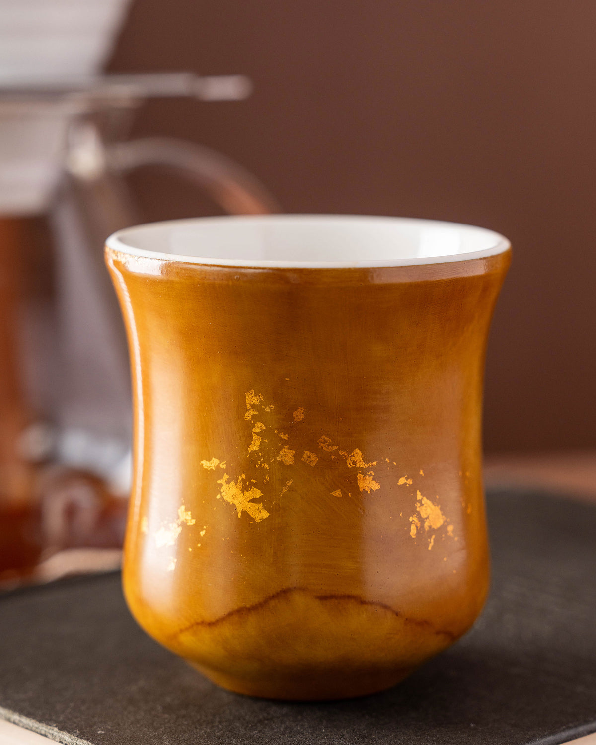 CCCLAY Faded Dream Golden Ochre Natural Lacquer – Medium Sensory Coffee Cup