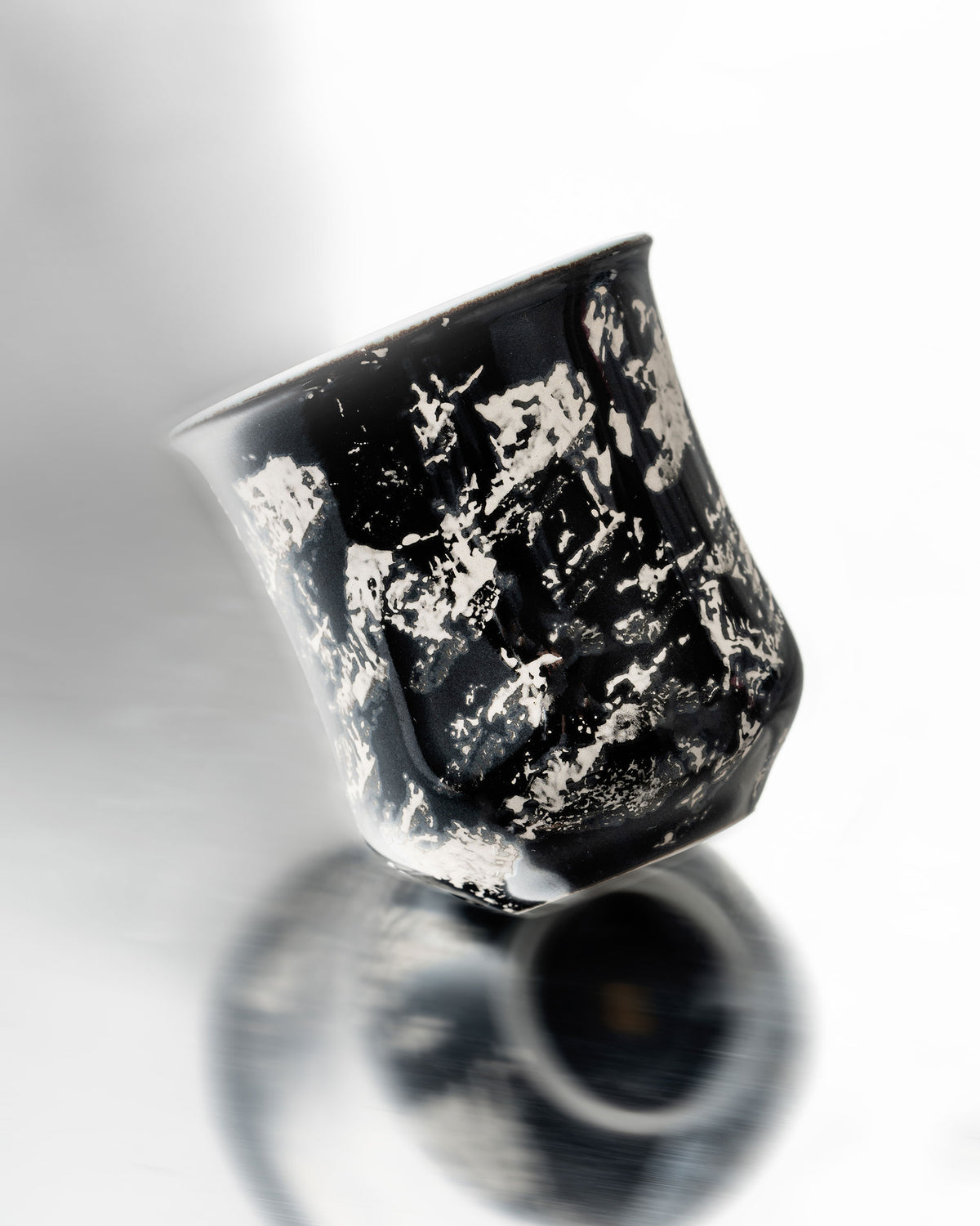 CCCLAY Liquid Silver Hand-Brushed Silver – Medium Sensory Coffee Cup