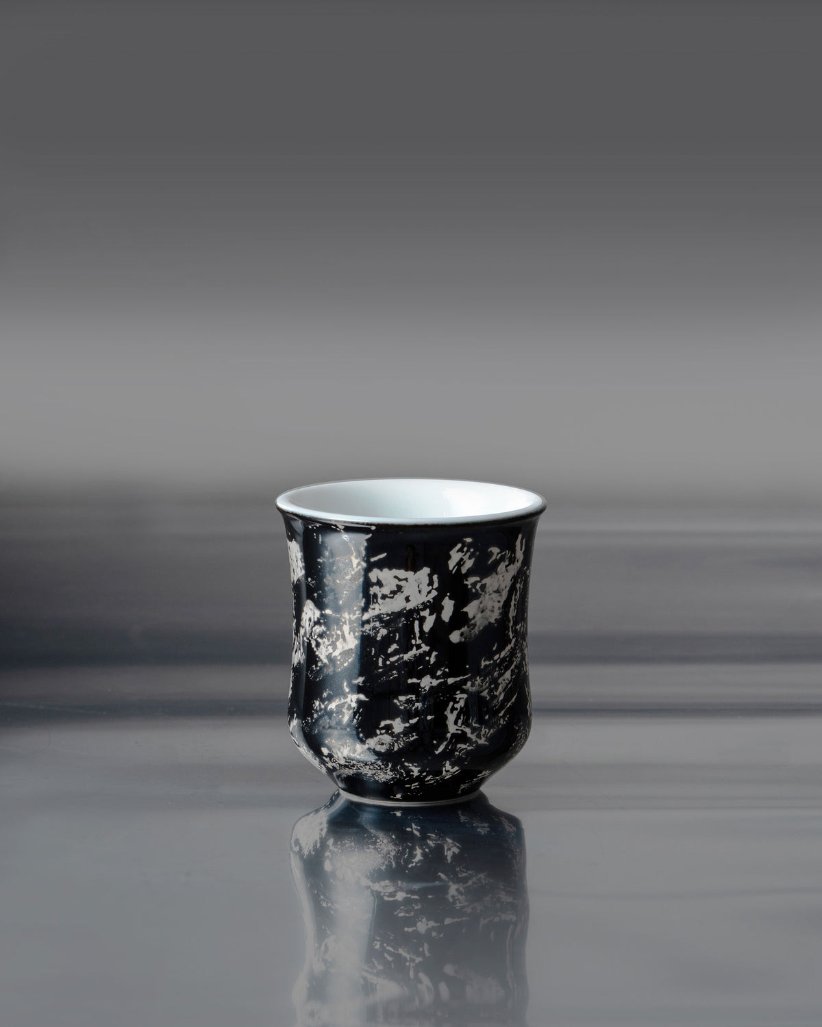 CCCLAY Liquid Silver Hand-Brushed Silver – Medium Sensory Coffee Cup