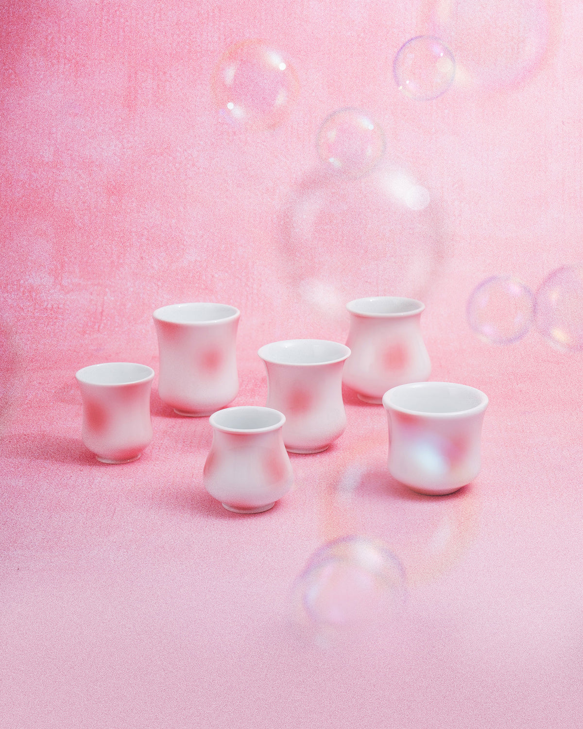 CCCLAY Millennial Pink Dots coffee cups