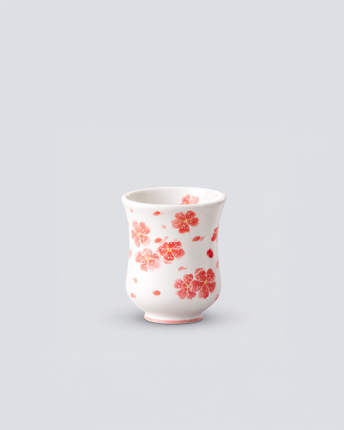 CCCLAY Spring Sakura — Medium Sensory Coffee Cup, 150 ml, hand-painted famille rose porcelain