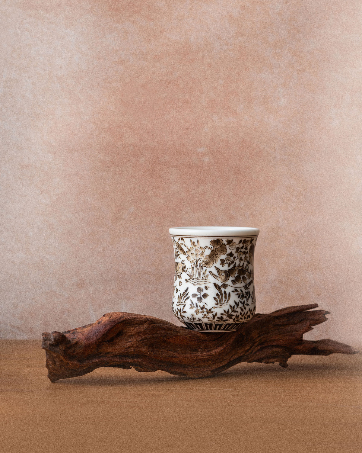 CCCLAY Yuan-Inspired Brown-Toned Qinghua – Medium Sensory Coffee Cup