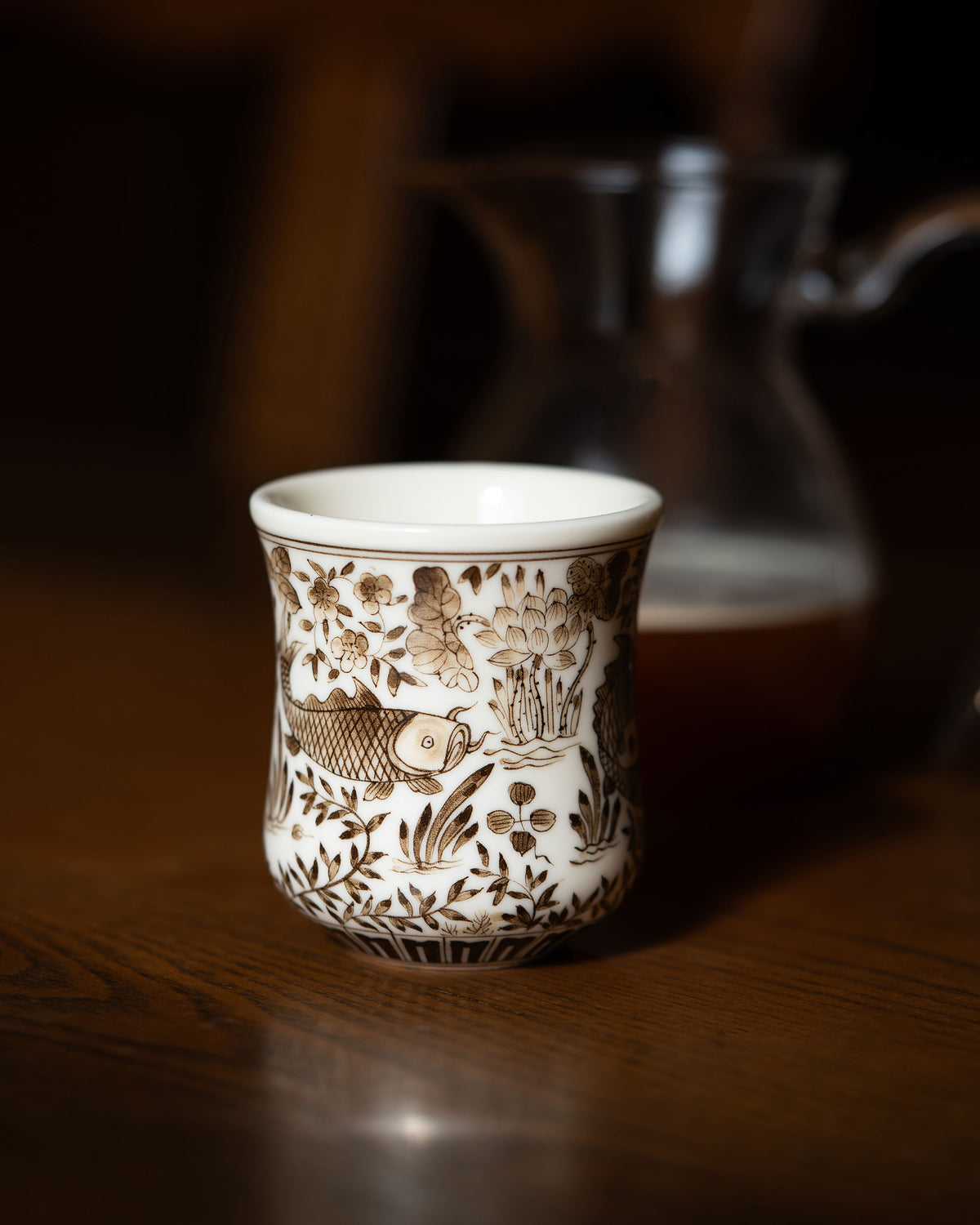 CCCLAY Yuan-Inspired Brown-Toned Qinghua – Medium Sensory Coffee Cup