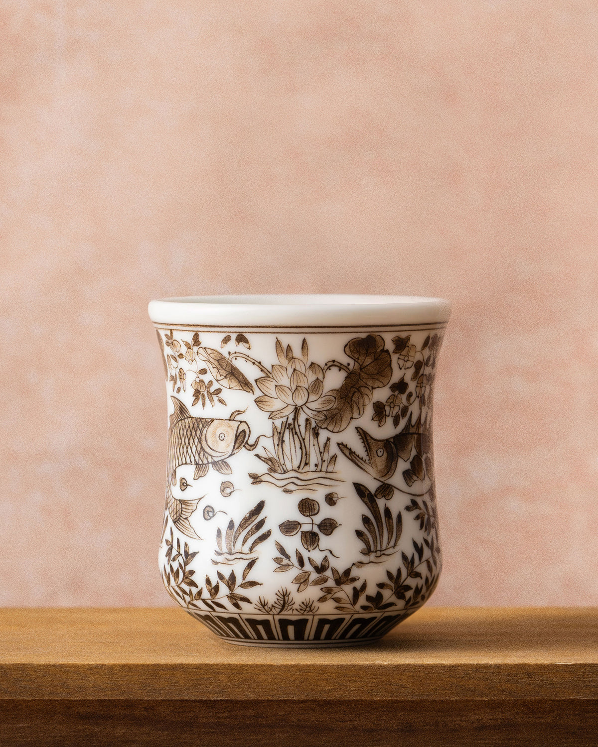 CCCLAY Yuan-Inspired Brown-Toned Qinghua – Medium Sensory Coffee Cup