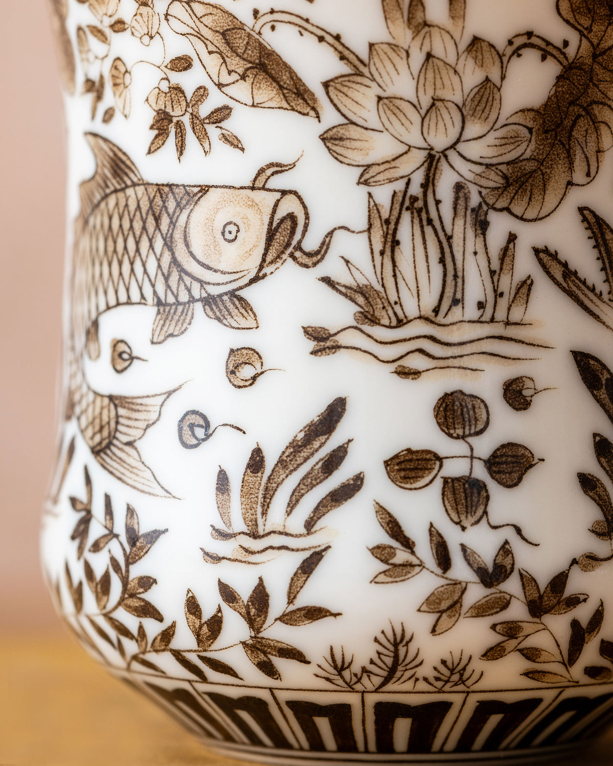 CCCLAY Yuan-Inspired Brown-Toned Qinghua – Medium Sensory Coffee Cup